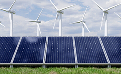 Off-grid solar panel installation in remote location